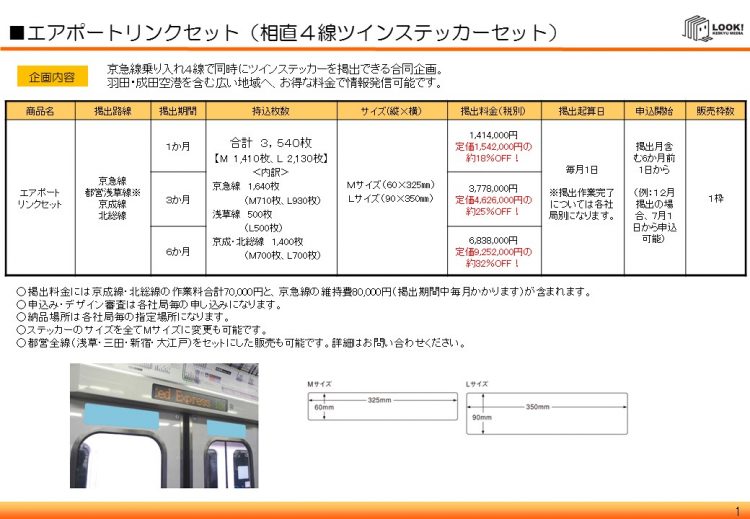 【京急】エアポートリンクセット（セールスシート）