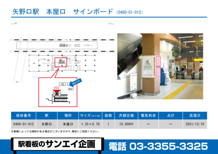 矢野口駅　看板　01-012