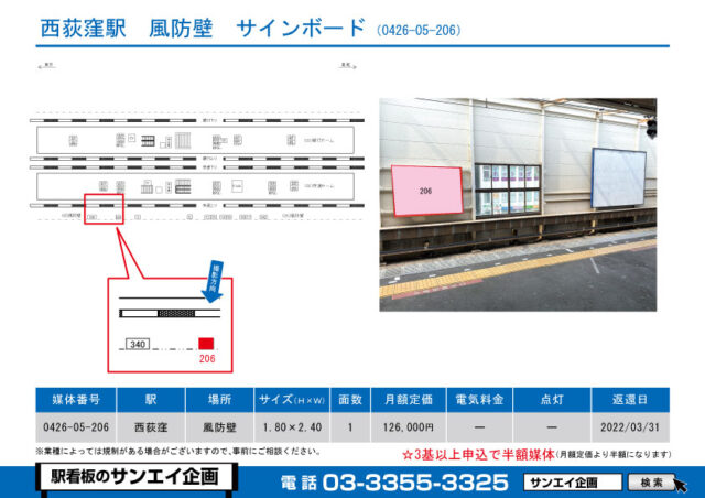 西荻窪駅　看板　05-206