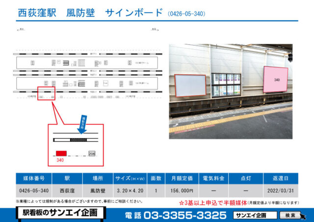 西荻窪駅　看板　05-340