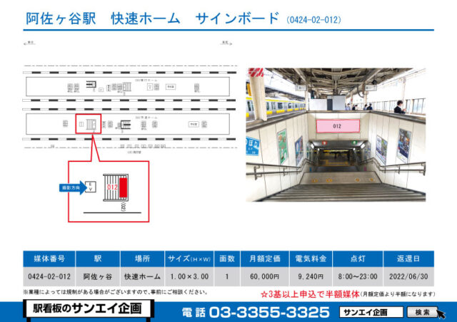阿佐ヶ谷駅　看板　02-012