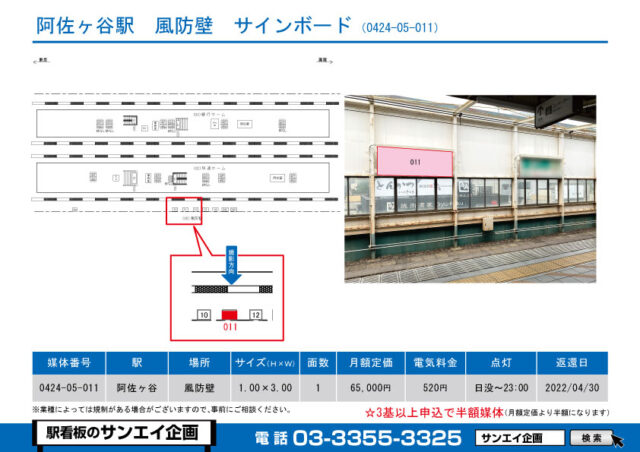 阿佐ヶ谷駅　看板　05-011