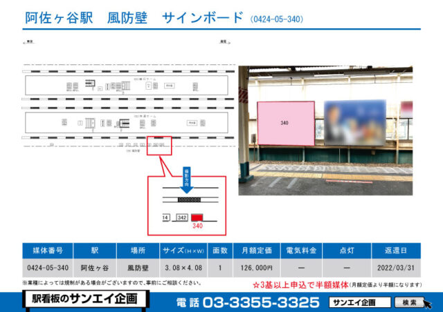 阿佐ヶ谷駅　看板　05-340