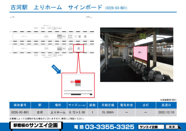 古河駅　看板　03-B01