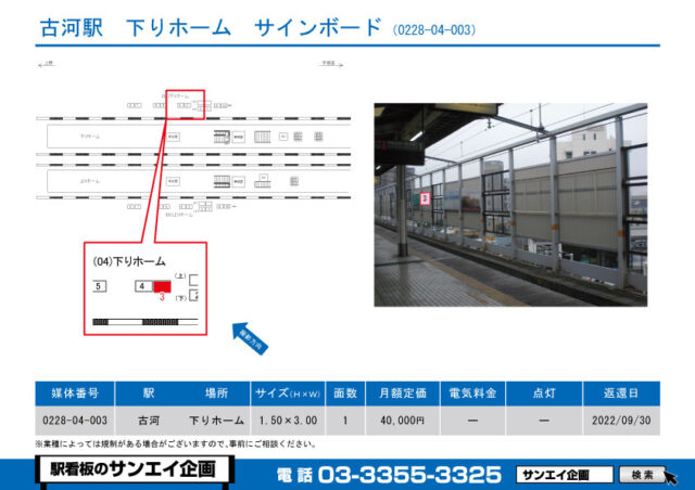 古河駅　看板　04-003