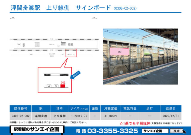 浮間舟渡駅　看板　02-002