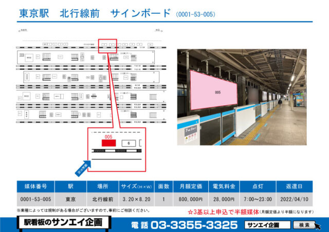 東京駅　看板　53-005