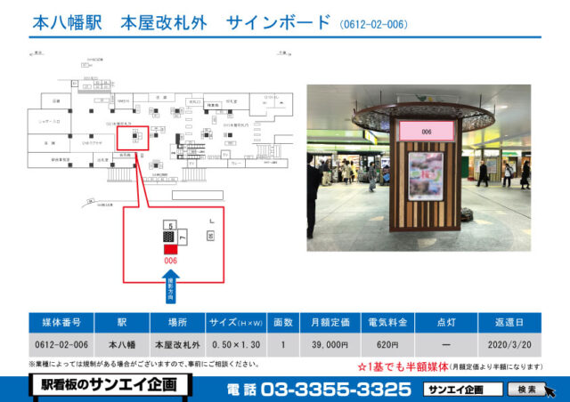 本八幡駅　看板　02-006