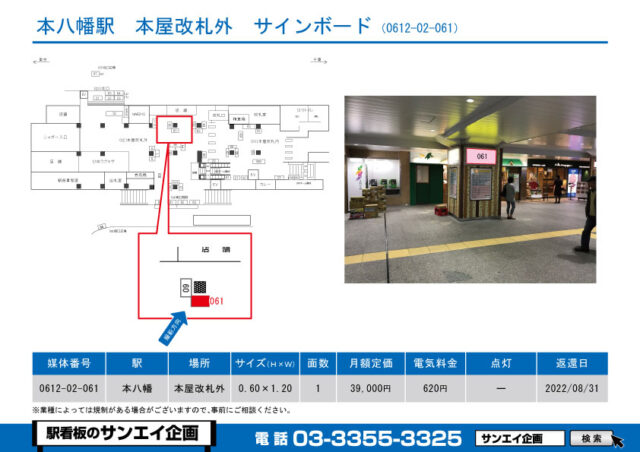 本八幡駅　看板　02-061