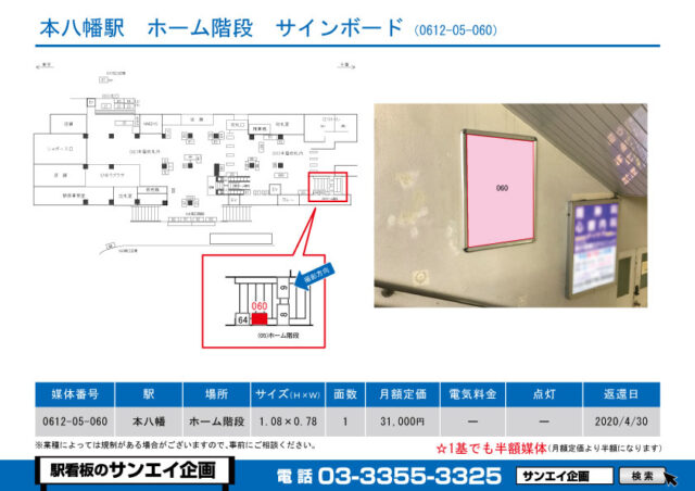 本八幡駅　看板　05-060