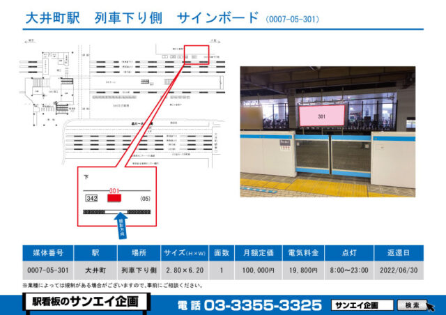 大井町駅　看板　05-301