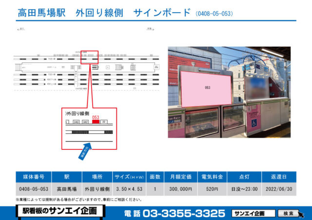 高田馬場駅　看板　05-053