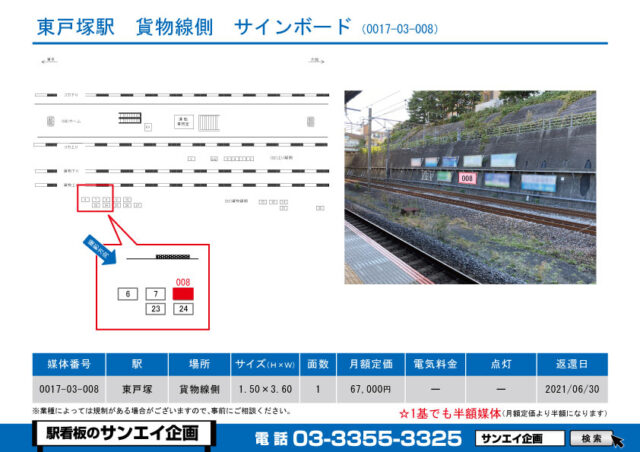 東戸塚駅　看板　03-008