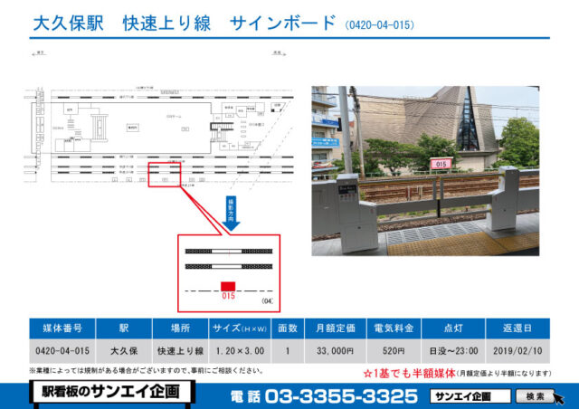 大久保駅　看板　04-015