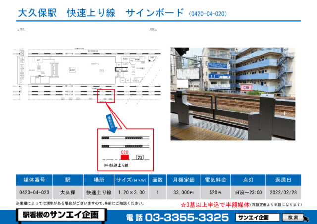 大久保駅　看板　04-020
