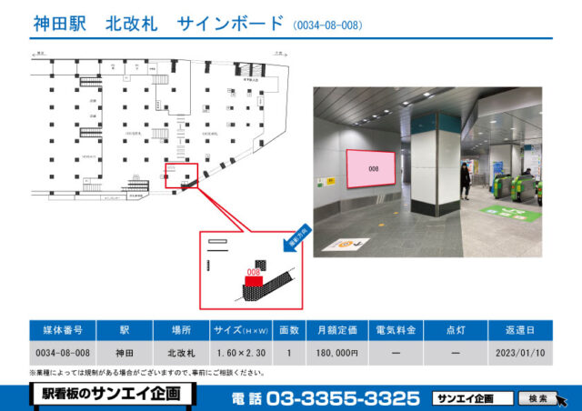 神田駅　看板　08-008