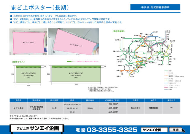 JR　中央線・総武線各駅停車　まど上