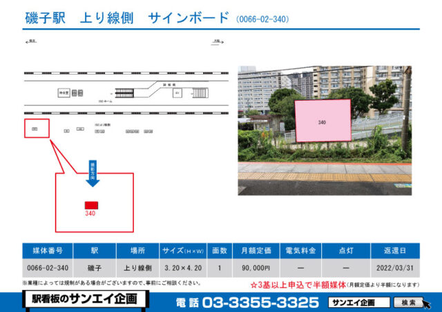 磯子駅　看板　02-340