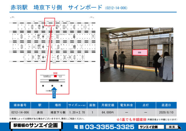 赤羽駅　看板　14-006