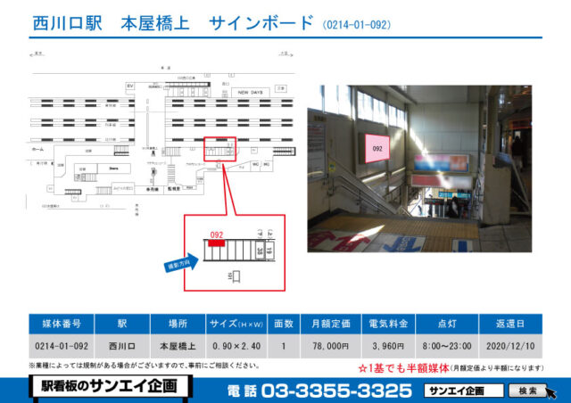 西川口駅　看板　01-092