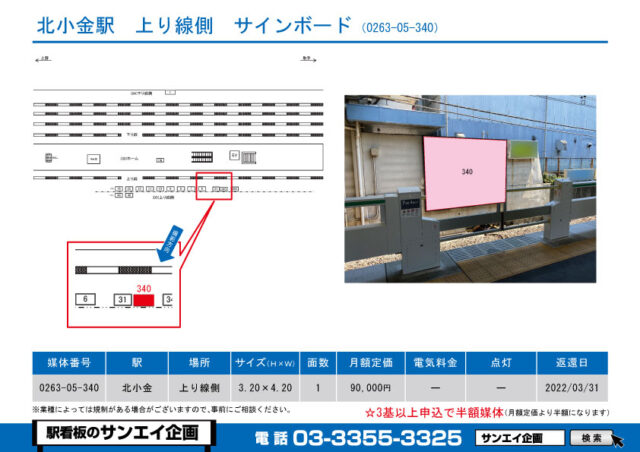 北小金駅　看板　05-340