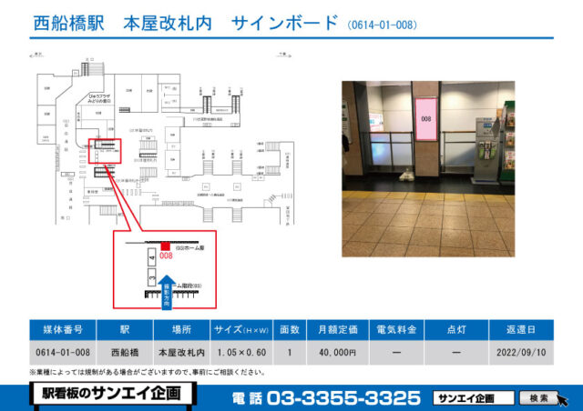西船橋駅　看板　01-008