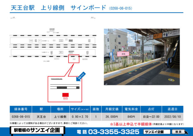 天王台駅　看板　06-015