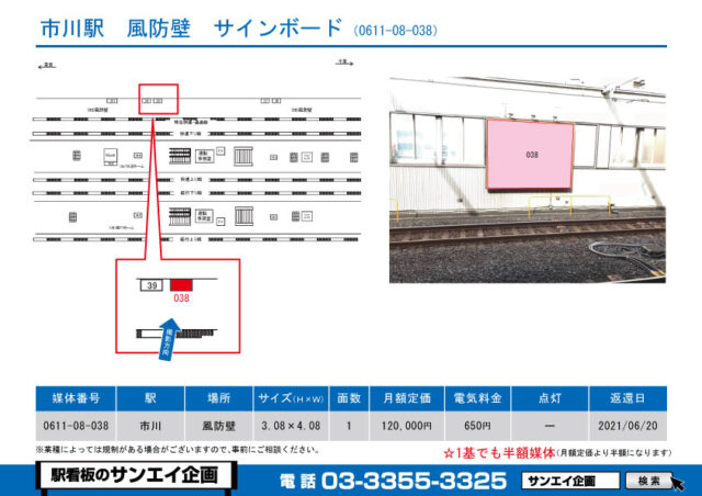 市川駅　看板　08-038