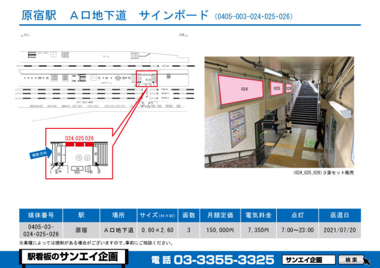原宿駅　看板　003-024・025・026