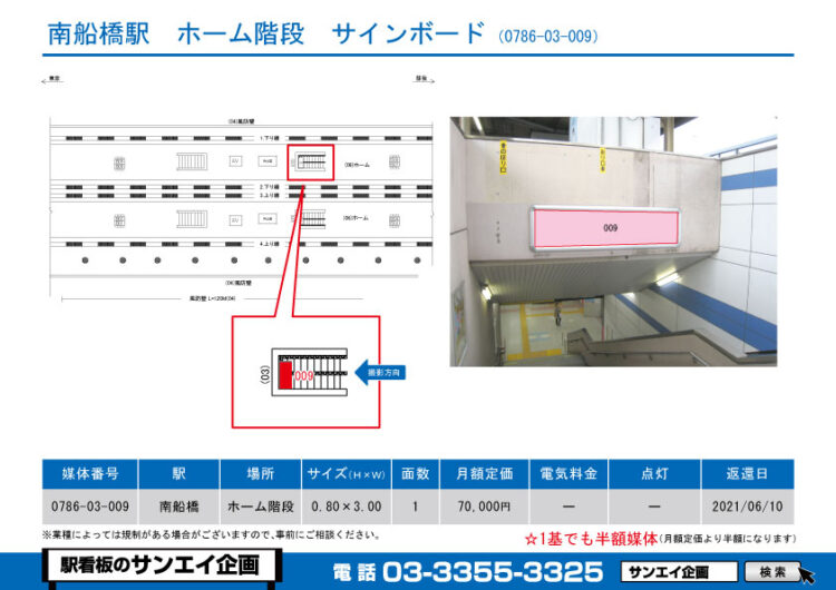 南船橋駅　看板　03-009