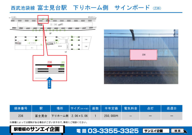 富士見台駅　看板　236