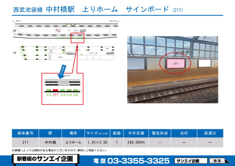 中村橋駅　看板　217