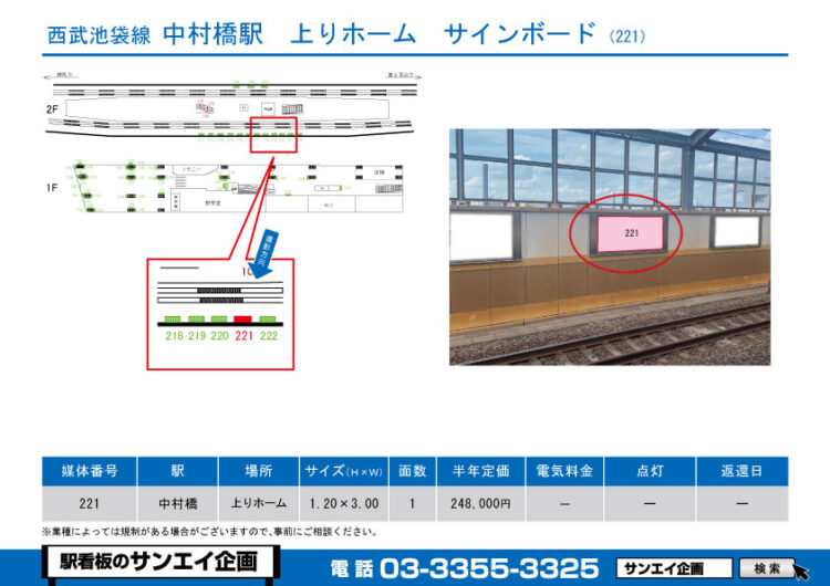 中村橋駅　看板　221