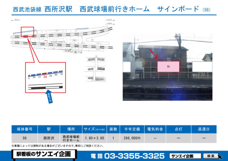 西所沢駅　看板　58