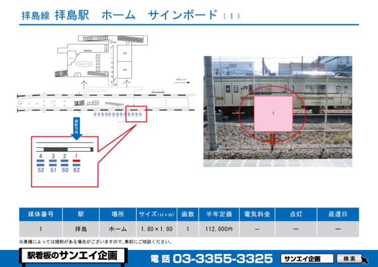 拝島駅　看板　1