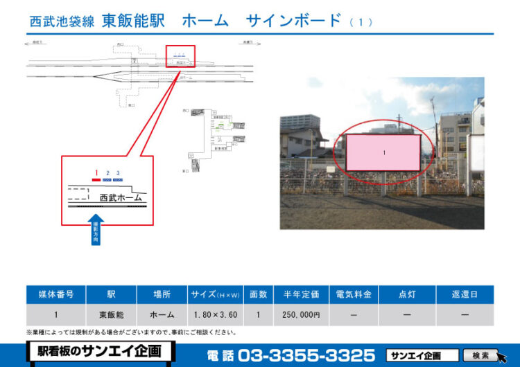 東飯能駅　看板　1