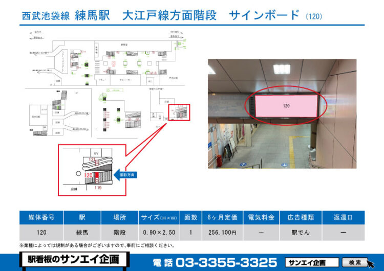 練馬駅　看板　120