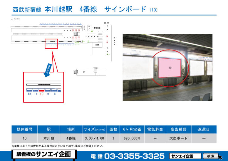 本川越駅　看板　10