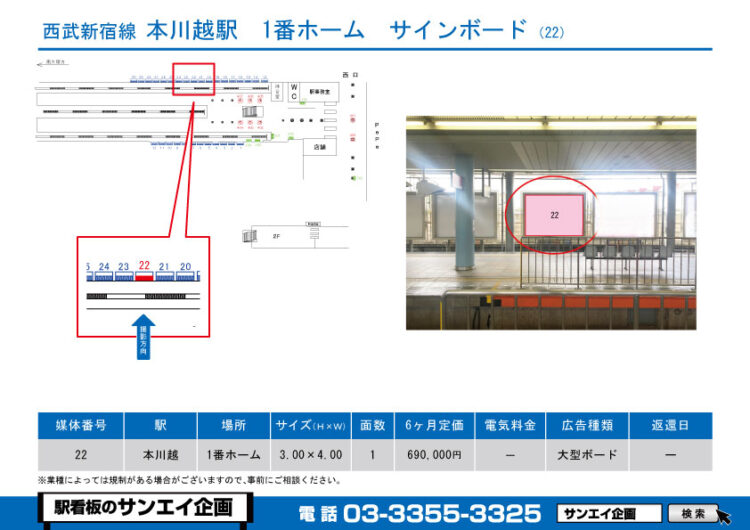 本川越駅　看板　22