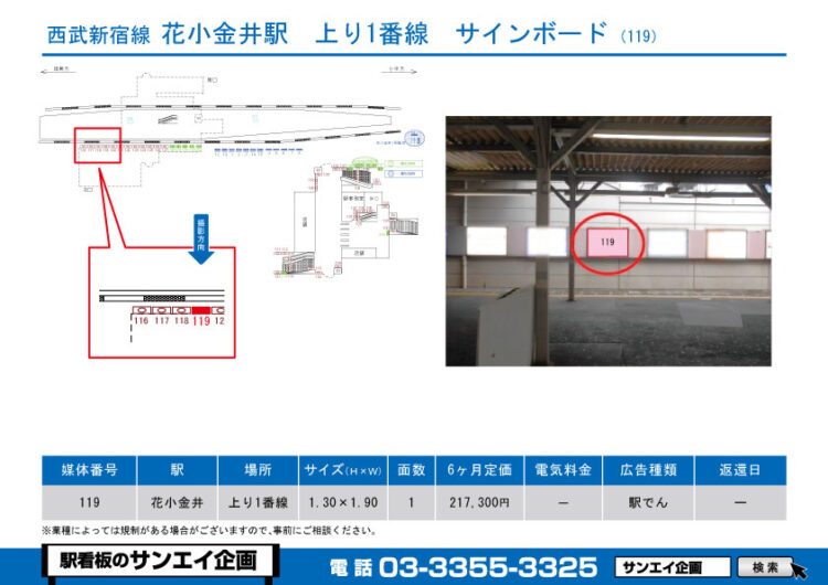 花小金井駅　看板　119