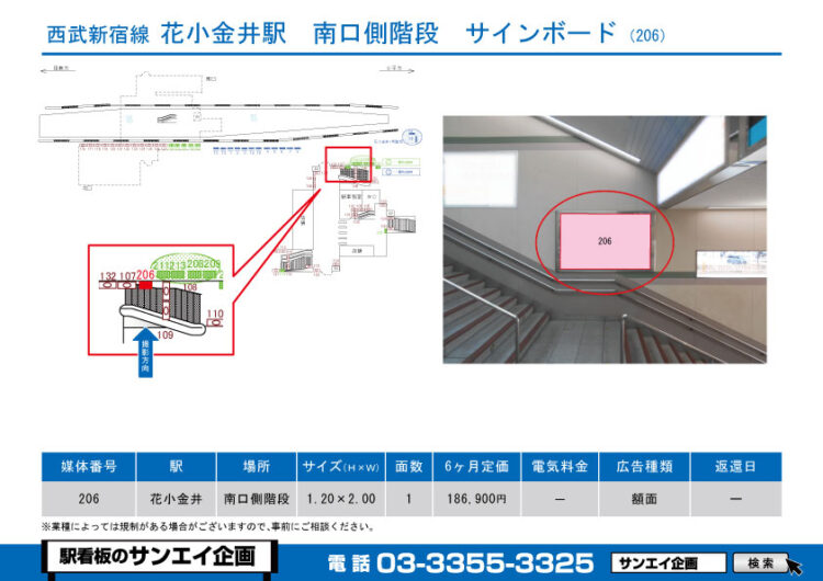 花小金井駅　看板　206