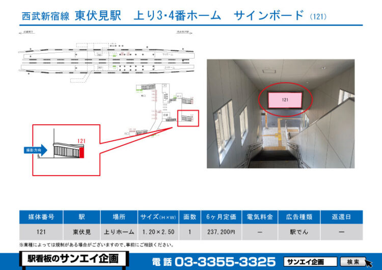 東伏見駅　看板　121