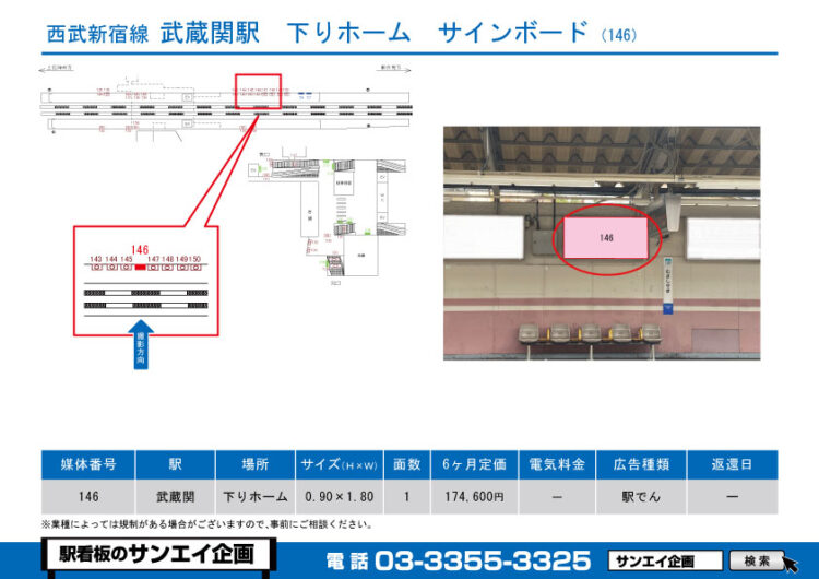 武蔵関駅　看板　146