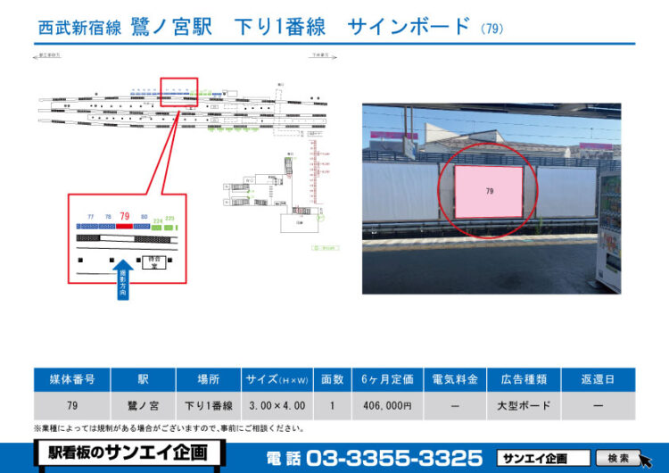 鷺ノ宮駅　看板　79