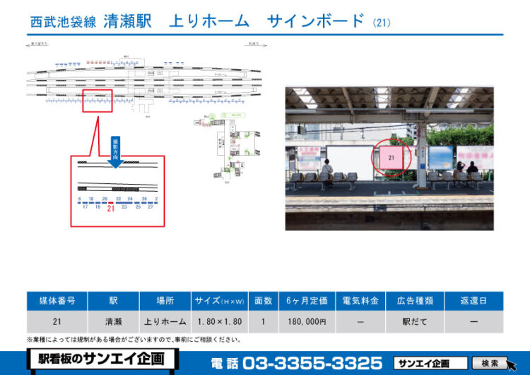 清瀬駅　看板　21