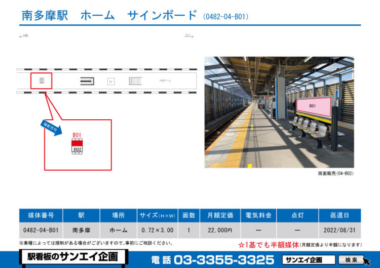 南多摩駅　看板　04-B01