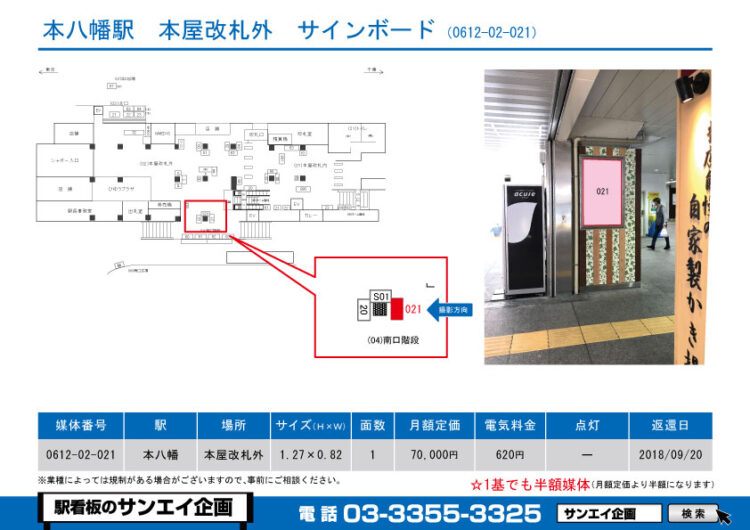 本八幡駅　看板　02-021