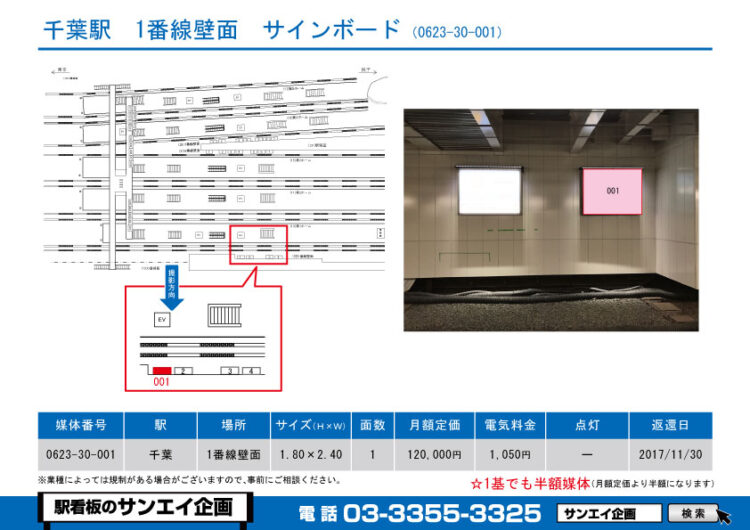 千葉駅　看板　30-001