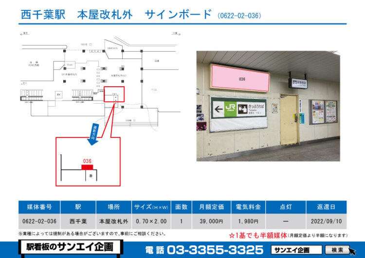 西千葉駅　看板　02-036