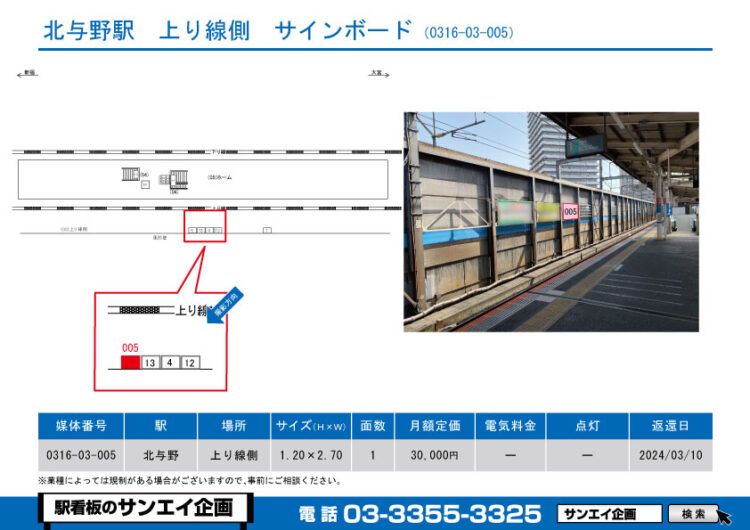 北与野駅　看板　03-005